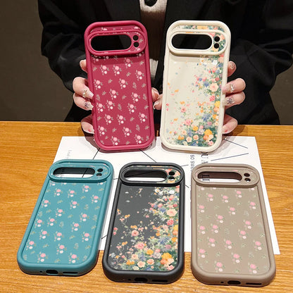 Romantic Flowers TPU Case For Google Pixel 9A 8A 10 8 Pro 10 9 Pro XL 7A Candy Color Silicone Phone Cover For Pixel 7 8 9 Pro