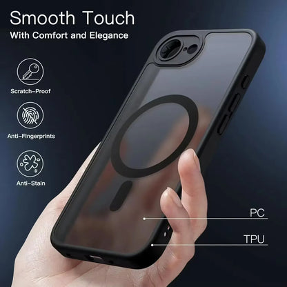 Luxury Matte clear Case for iPhone 17 Air Pro 17Pro Max with strap Camera Protect MagSafe Wireless Charging cover for 17 Promax