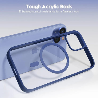Luxury Strong Magnetic Magsafe Hard Case for iPhone 16 15 14 13 12 11 Pro Max Plus Transparent Matte Slim Shockproof Cover