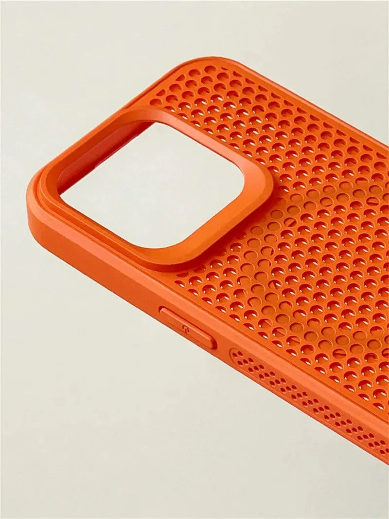 Luxury Matte Heat Dissipation Hole For Magsafe Case For iPhone 16 15 14 13 12Pro Max Plus Magnetic Wireless Charge PC Hard Cover