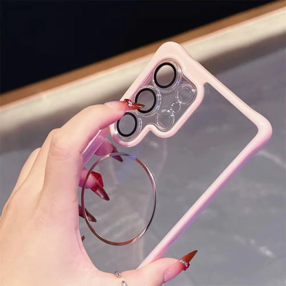 Shockproof Clear Magnetic Phone Case for Magsafe Lens Film For Samsung Galaxy S25 Edge S24 Ultra Plus S23 FE A56 A36 A35 A17 A16