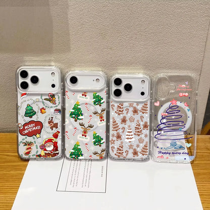 Merry Christma Gift Magsafe Wireless Charger Case For Iphone 17 16 Pro Max 17 Air 15 14 12 13 11 Pro Max 12 13 Mini Phone Casing