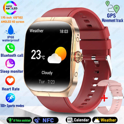 2025 New HD  AMOLED screen For OPPO Watch 4 Pro Sports Smart Watches Men GPS Track Waterproof Bluetooth Call NFC Smart Watch