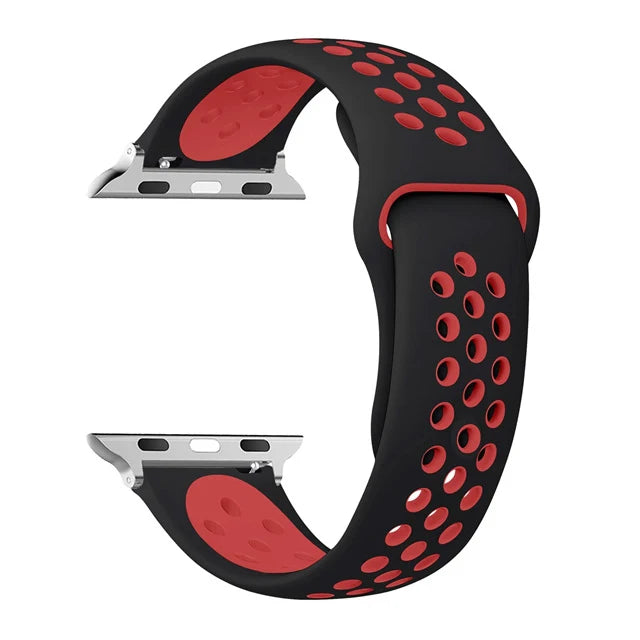 Silicone Watch Strap For Apple Ultra 2 49MM Sports Band For Iwatch Series 10 9 8 7 6 SE 46mm 45MM 41MM 44MM 42MM Breathable Band