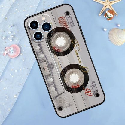 Vintage Cassette tape retro style Phone Case For iPhone 14 13 12 11 15 16 Pro Max 7 8 Plus XR X XS Max 12 13 Mini Cover Case