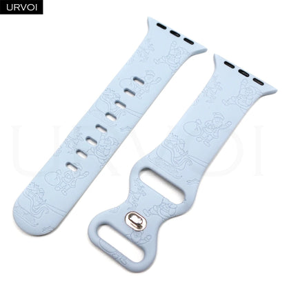 URVOI Christmas Sport Band for Apple Watch ultra 2 3 Series 11 10 9 8 Xmas tree silicone strap for iWatch Santa red green white