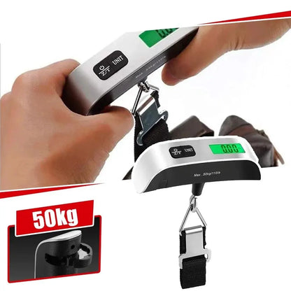 110lb/50kg Portable Scale Digital LCD Display Electronic Scale Weight Suitcase Travel Weighs Baggage Bag Weight Balance Tool - covers4phones