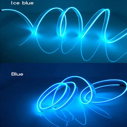 5m Car Interior Atmosphere Lighting LED Strip 5V DIY Flexible EL Cold Light Line Tube With USB Auto Decoration Ambient Lamp