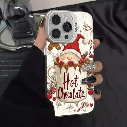 Christmas Santa Claus Red Fruit Phone Case for iPhone 11 12 13 14 15 16 17 17Air Pro Max XS X XR 8 7 Plus Shockproof Hard Cover