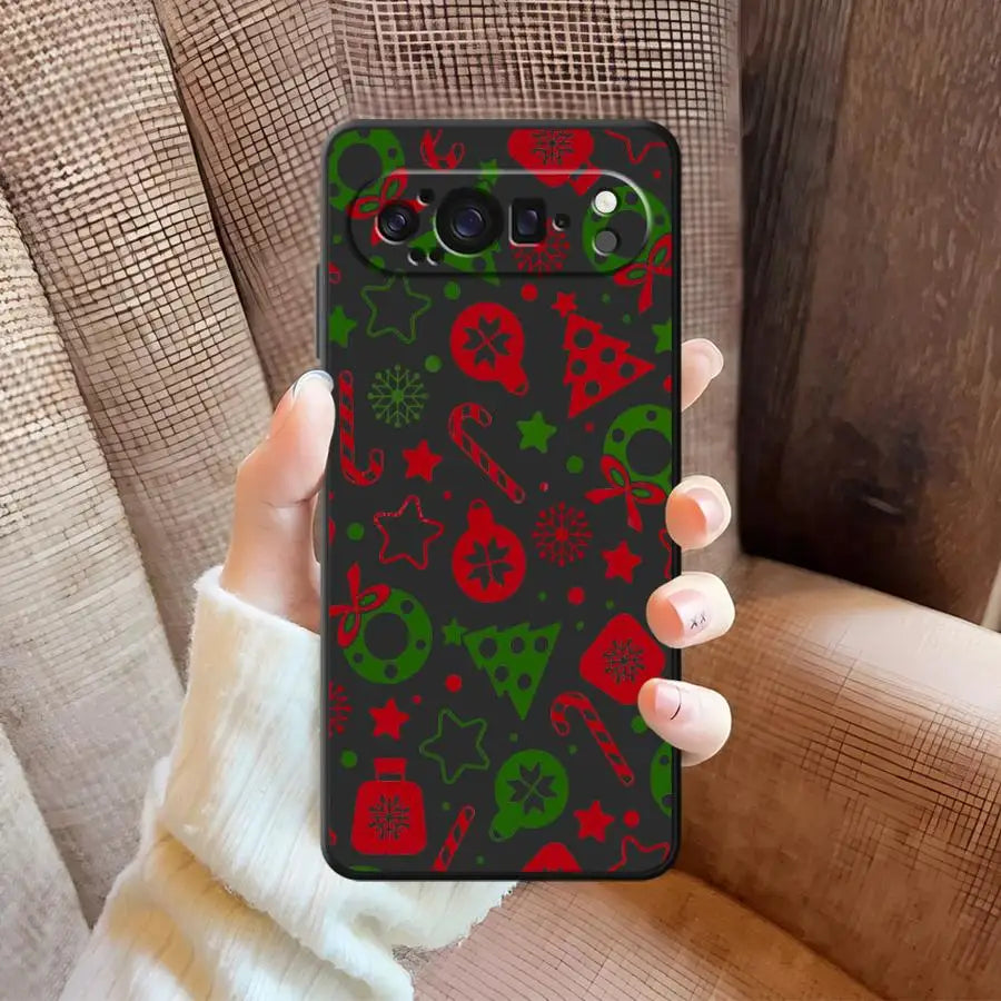 Creative Christmas Element Fashion Case for Google Pixel 9a 6a 7a 6 7 8 Pro 10 9 Pro XL 8a Soft Cover