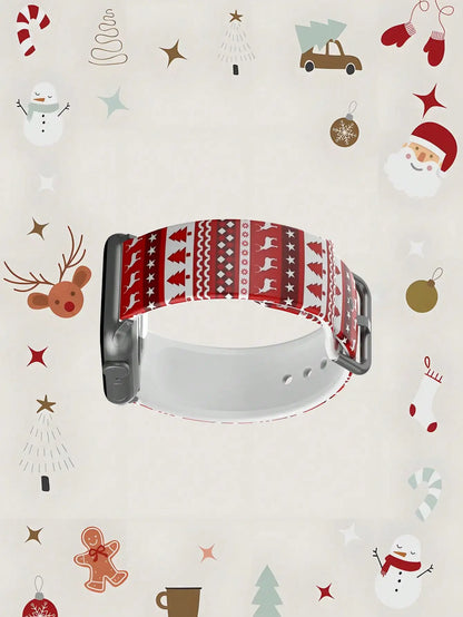 Christmas Red Candy Design For Apple Watch Band 42mm 41mm 40mm 44mm 45-38mm Retro iwatch Series 8 7 SE 3-6 9 10 11 Ultra 3 49mm