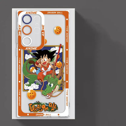 Case for Samsung Galaxy S24 S25 Edge S22 FE S23 Ultra S21 S20 Plus Note 20 Ultra 10 Clear Phone Cover Dragon Ball Manga Shenron