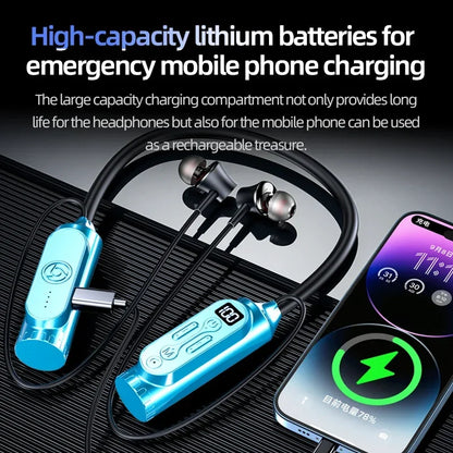 12000mAh 30000Hours Playback Wireless Bluetooth Earphones Magnetic Sports Running Headset Neckband Sport Earbuds Noise Reduction