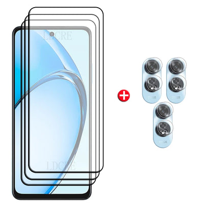 6-in-1 For OPPO A60 Glass For OPPO A60 Tempered Glass 9H HD Protective Full Cover Glue Screen Protector OPPO A 60 A60 Lens Glass