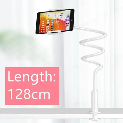 128cm Phone Holder Stand Lazy Bracket Headrest Bed 360 Flexible Long Arms Clamp Mount for IPhone Samsung and 3.5~6.7" Device