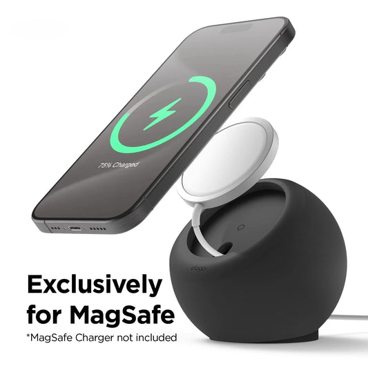For Magsafe Stand for Apple Mobile Phone Magnetic Wireless Charging Stand Desktop Round Charging Base Silicone