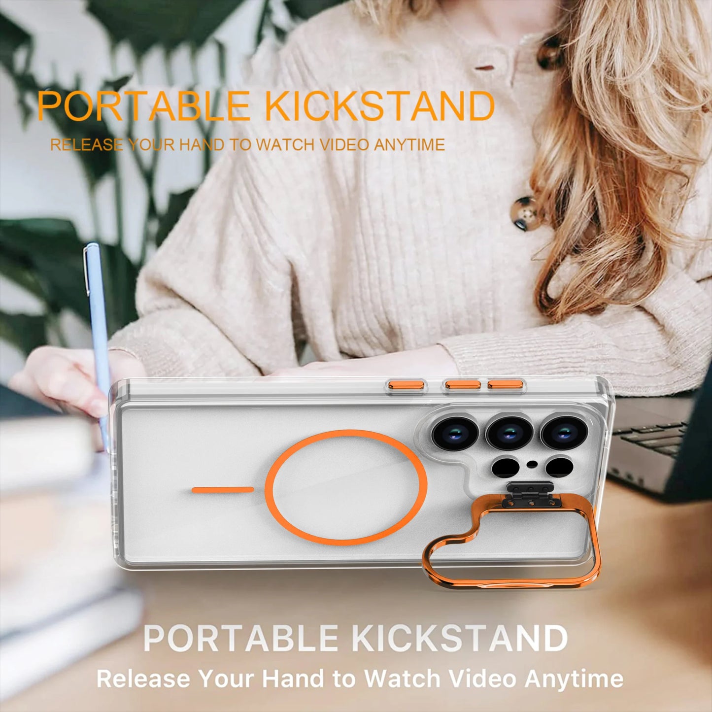 Magnetic Clear For Magsafe Phone Case For Samsung Galaxy S25 Edge FE S24 S23 Plus S22 Ultra A26 A17 A16 5G Camera Bracket Cover