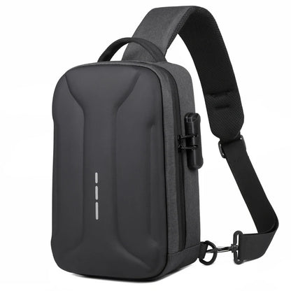 Anti-theft Combination Lock Chest Packs With USB Charging Port Fashion Business Men's Crossbody Bag Travel Storage Shoulder Bag