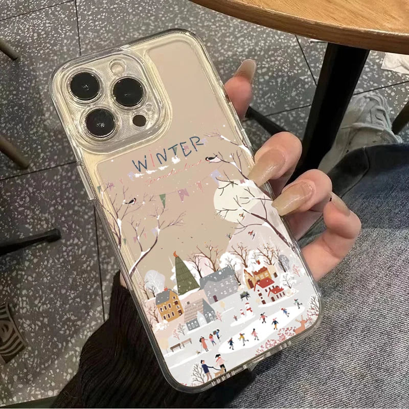 The Beautiful Snow Winter Phone Case For Samsung Galaxy A16 A55 A35 A15 A53 A14 A54 S22 S23 S24 S25Ultra FE Christmas Tree Cover