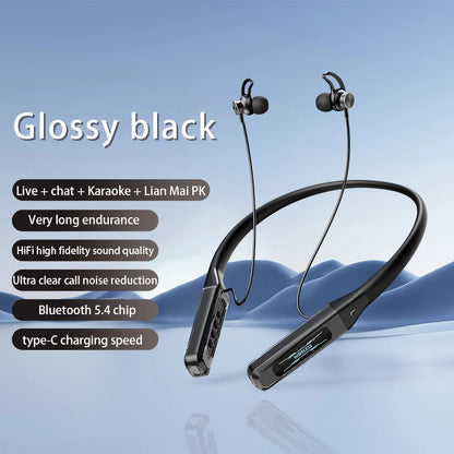 EARDECO Bass Bluetooth Earphone Neckband Earphones Sport Wireless Headphones  Stereo Handsfree Headset with Mic Big Moving Coil