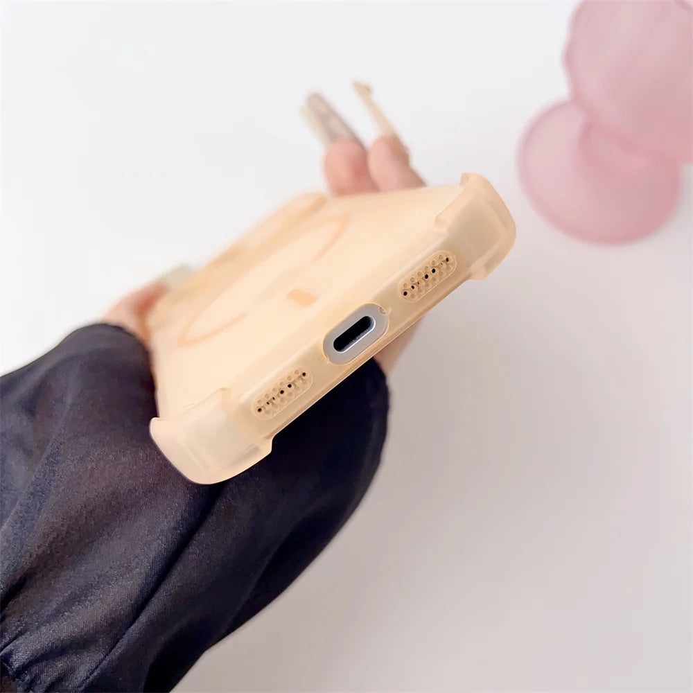 For Magsafe Clear Matte Shockproof Armor Phone Case For iPhone 17 16 15 14 13 12 Pro Max Air Plus Lens Protective Soft TPU Cover