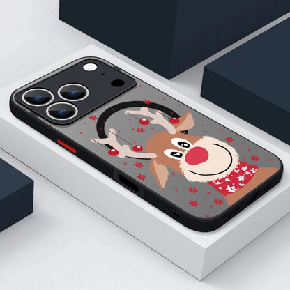 Magnetic Christmas Tree Phone Case For iPhone Air 17 16 15 Pro Max 13 12 Pro 14 Plus 11 For Magsafe Wireless Charge Hard Cover