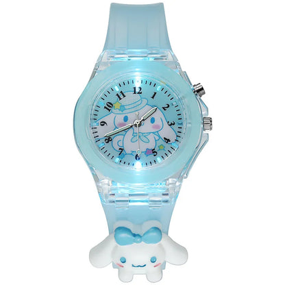 3D Mickey Children Watches Girls Color Light Source Silicone Minnie Kids Watch Ladies Quartz Clock Gifts Relogio Feminino - covers4phones