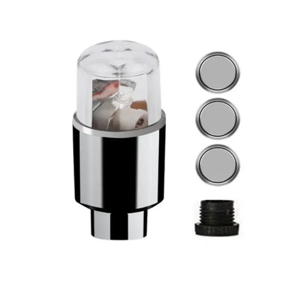 2/4/8Pcs Colorful LED Wheel Lights Car Tire Valve Caps Neon Light Universal Motorcycle Bicycle Valve Cover Auto Accessories