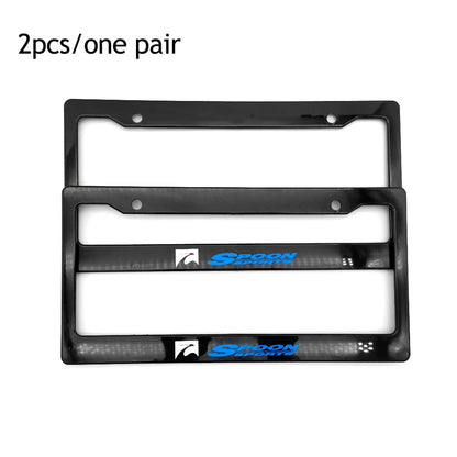 1 Pair(2pcs) JDM Racing Style USA Standard ABS Car License Plate Frame For Tofu Akina Fake Taxi Spoon Hokkaido Decoration Auto