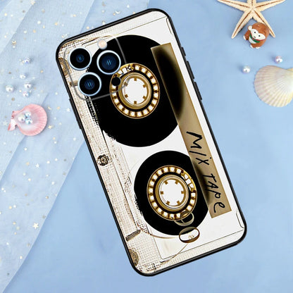 Vintage Cassette tape retro style Phone Case For iPhone 14 13 12 11 15 16 Pro Max 7 8 Plus XR X XS Max 12 13 Mini Cover Case