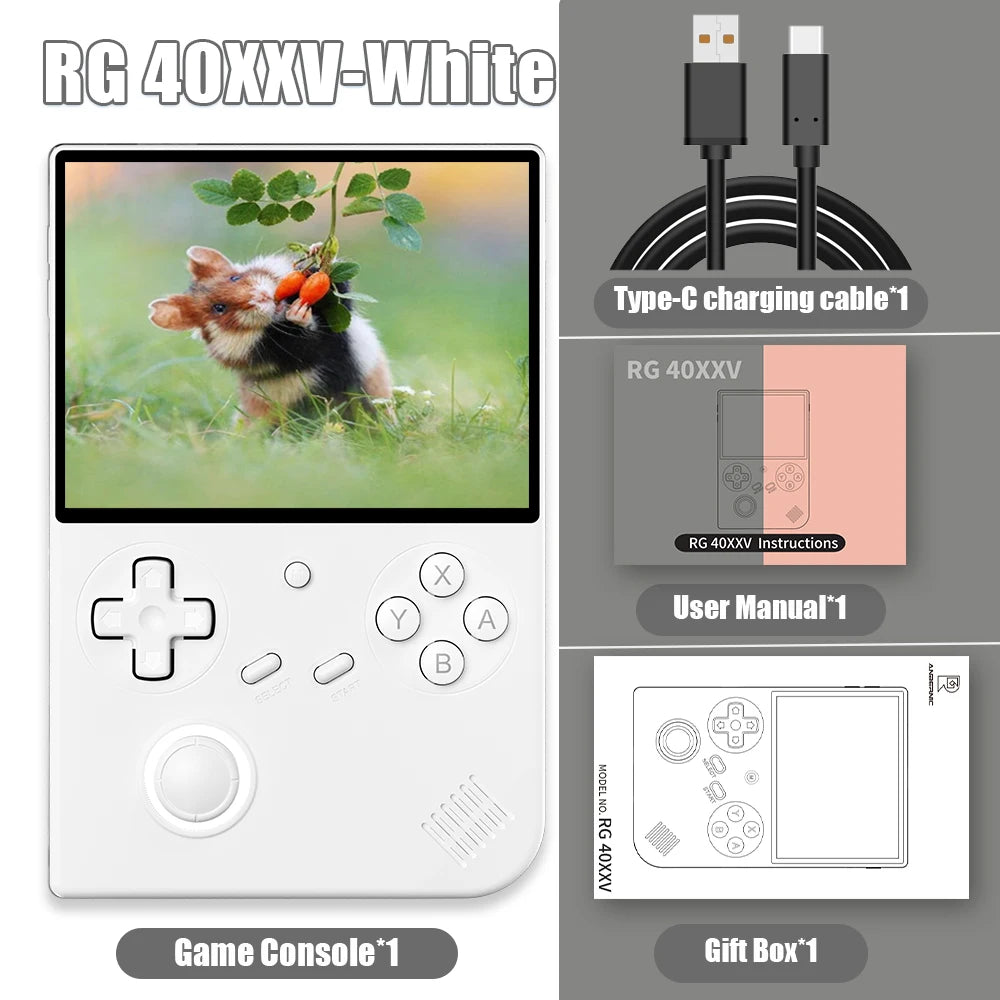 ANBERNIC RG 40XXV 64 Bit Linux Retro Handheld Game Console 4.0'' IPS Screen Supports 5G WiFi Bluetooth HD-Out RG40XXV With APP