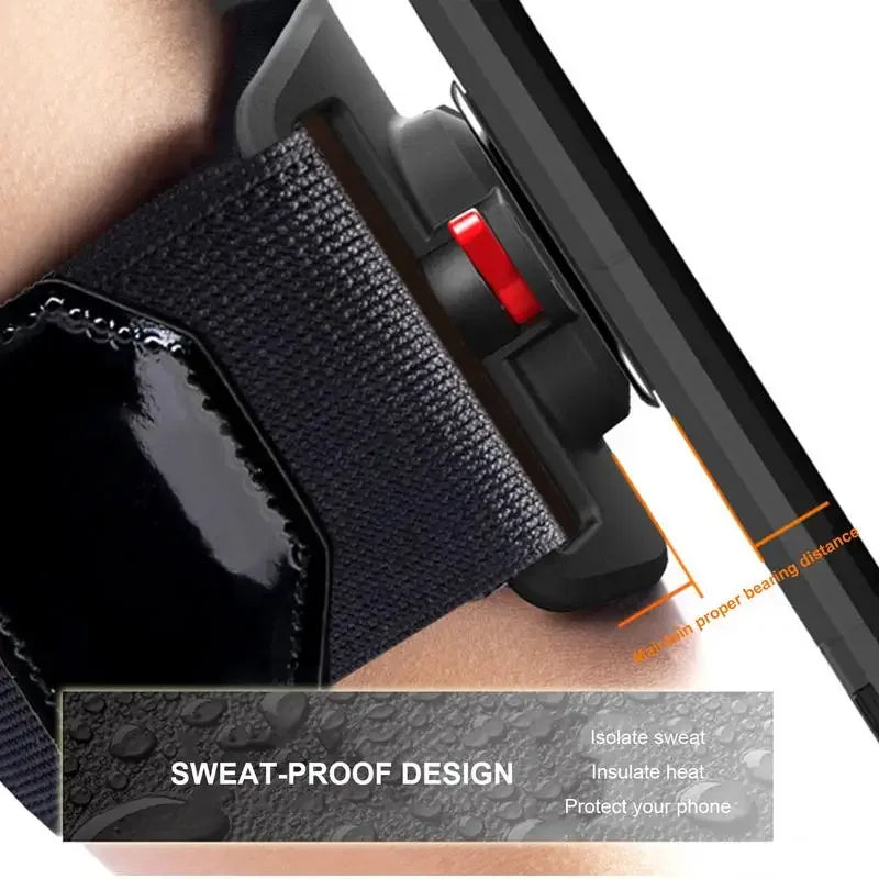 360 Rotatable Wristband Cell Phone Wrist Holder Biking Detachable Armband Cellphone Bracket For Iphone 15 Pro Max Accessories - covers4phones