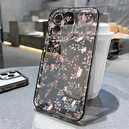 Abstract Plants Flower Phone Case For iPhone 16 Pro Case iPhone 13 15 14 11 12 17 Pro Max 7 8 Plus XR 16e XS SE Clear Soft Cover