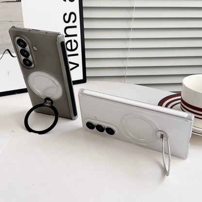 360 Rotating Bracket Clear For Magsafe Case For Samsung Galaxy Z Fold 7 6 5 4 Holder Wireless Charging Shockproof Bumper Cover