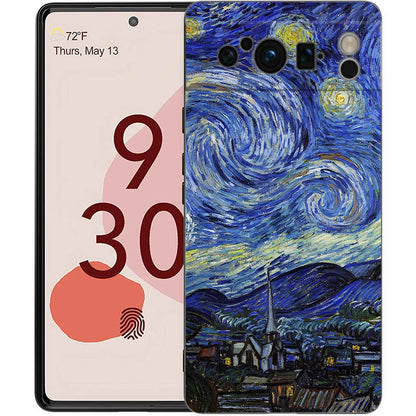 Phone Case Cover for Google Pixel 9 8 7 6 9A 8A 7A 6A Pro 10 9 Pro XL Soft TPU Shell Capas Van Gogh Art Starry Night Aesthetics