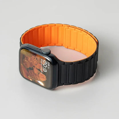 Silicone Strap for Apple Watch 46mm 42mm 49mm 45mm 41mm 44mm 40mm Magnetic Band for IWatch Ultra 2 Series 10 9 8 7 6 SE 5 4 3