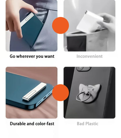 Magnetic Ultra Thin Foldable Mobile Phone Holder Bracket Metal Alloy Desktop Cell Phone Stands Universal Phone Support Kickstand