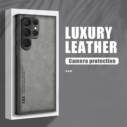 Sheepskin Magnetic Case For Samsung S25 S24 Ultra S22 Plus S21 S20 FE Cases For Samsung S23 Ultra Note 20 10 Leather Phone Cover