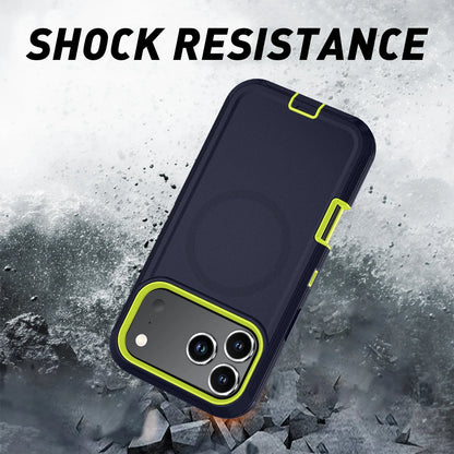 Heavy Duty Mechanical Rugged PC+TPU Case For IPhone 17 Pro Max 17 Air 16 Plus OTT-Box Magnetic Charging Enhanced Anti-Drop Cover