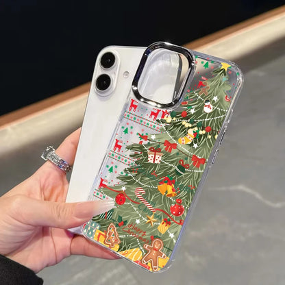 Cute Christmas Santa Claus Tree Elk Phone Case For IPhone 11 12 Pro Max X XS MAX XR 6 6S 7 8 Plus 17 Air 16 15 Casing Soft Cover