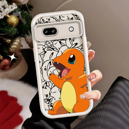 P-Pokemones Cute Anime For Google Pixel 9 8A 8 7 7A Pro XL 5G Eye Ladder Phone Case Soft TPU Shockproof Cover