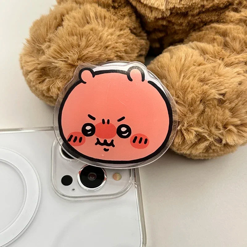 Cute Japan Anime Chiikawa usagi Hachiware For Magsafe Magnetic Phone Grip Tok Stand For iPhone Foldable Wireless Charging Holder