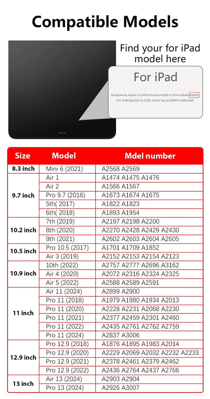 For 2025 iPad Air 11 Case iPad 10th Generation  11th A16  9th Mini6 7 13in iPad Pro11 4 5 10.9in 12.9 M2 M3 M4 M5 Holder Case