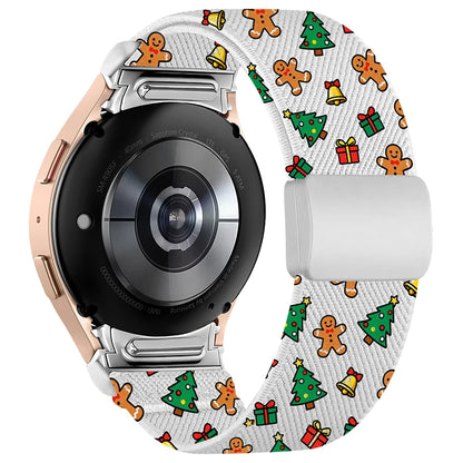 Christmas And New Year-Themed Watch Band, Compatible With For 20mm Samsung Galaxy Watch 6/5/5 Pro/4/3/6 Classic/4 Classic/Active