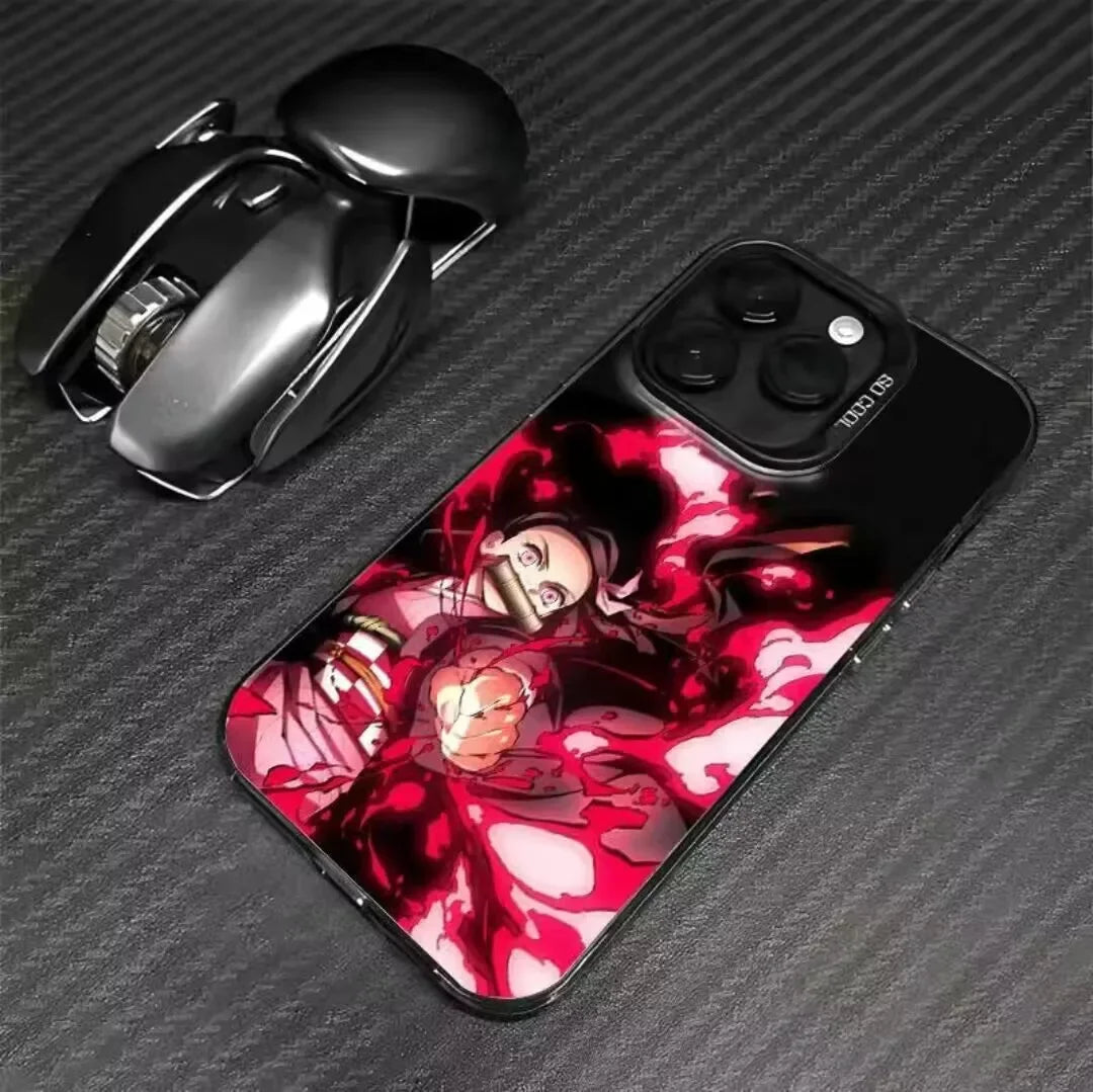 Matte Demon Slayers Anime Phone Case For IPhone 17 17 Air 17Pro 17 Pro Max 16 15 14 13 12 11 Plus 16E Cover Capa Anti-Knock