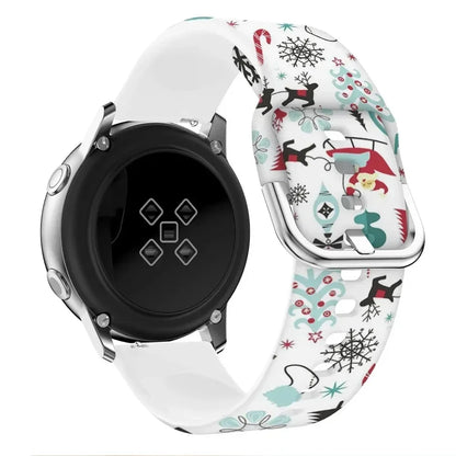 20mm 22mm Christmas Silicone Strap For Huawei Watch GT6-5-4-3 46mm Samsung Watch 7 6 5 4 Bracelet Wristband Amazfit GTR/GTS Band