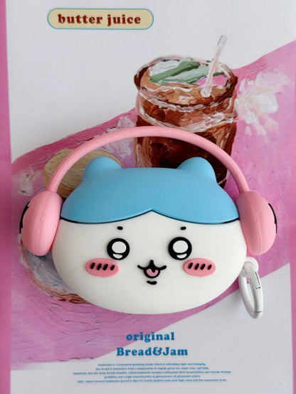 3D Cartoon Music Rabbit Protective Earphone Silicone Anime Cover For Airpods Pro 2/Airpods 3/Airpods 1/2 Case Kids/Girls Funda