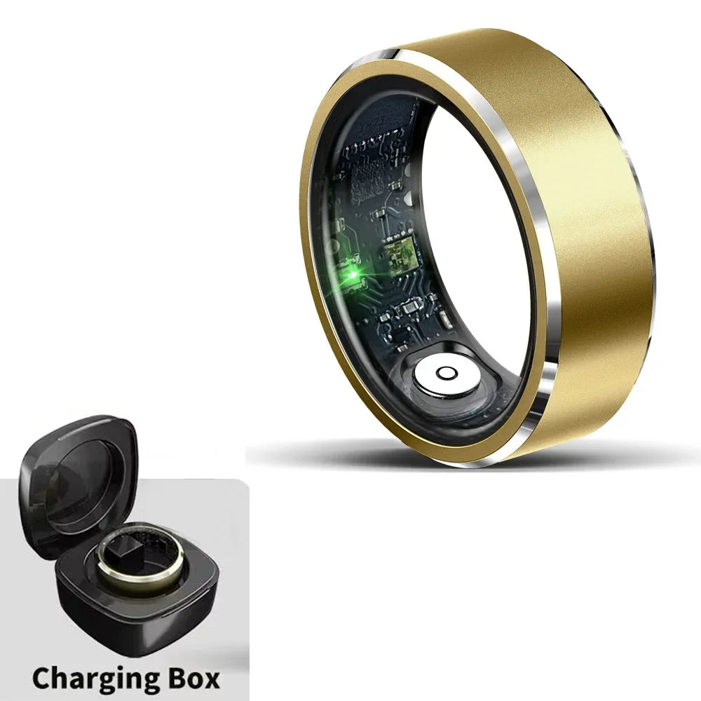 For HUAWEI XIAOMI SAMSUNG Smart Ring Men, Heart Rate Blood Oxygen Pressure Monitor Smartring for Women Sleep Fitness Tracker New - covers4phones