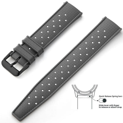 Tropical Silicone Watch Band Quick Release Watch Band 18mm 20mm 22mm Rubber Tropic Smart Watch Strap for Oris Seiko Citizen