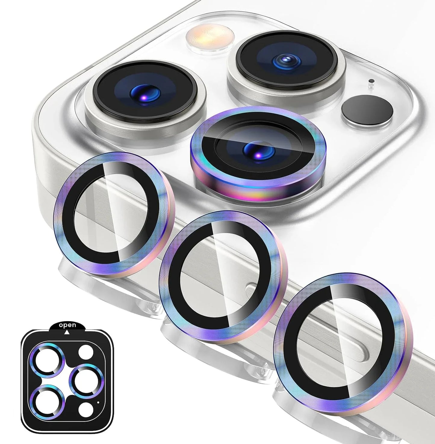 2-3Pcs Metal Tempered Glass Camera Lens Protector Cover For IPhone 15 16Pro Max 15 16 Plus Protection Phone Accessories